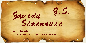 Zavida Simenović vizit kartica